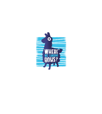 Loot láma minta fehér pólón