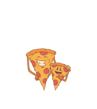 Pizza család minta sötétkék pólón