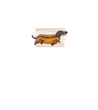 Hotdog tacskó minta sötétkék pólón