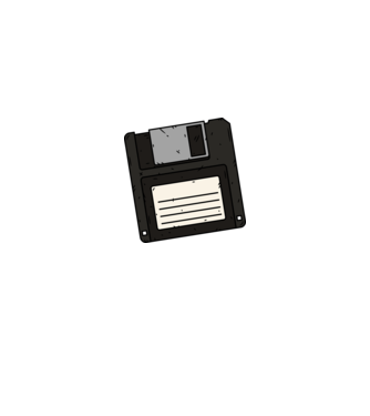 Floppy minta királykék pólón