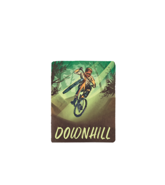 Downhill bringás minta almazöld pólón