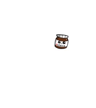 Nutella minta fehér pólón