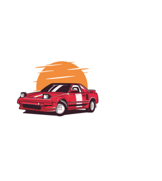 Toyota MR 2 minta fehér pólón