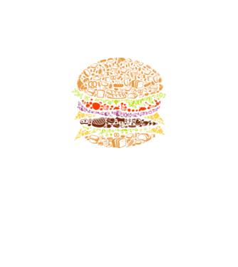 Hamburger minta sötétszürke pólón