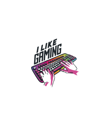 Gamer minta fehér pólón
