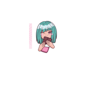 Anime csaj minta fehér pólón