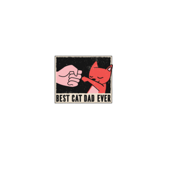Best Cat Dad Ever minta fehér pólón