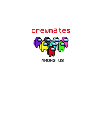 Among us - Crewmates minta fehér pólón