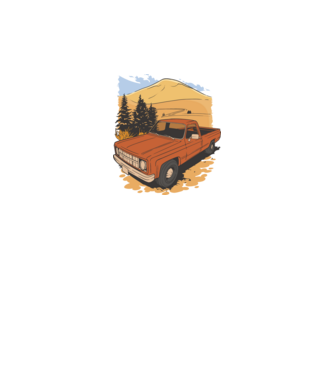 Pick-up Truck minta fehér pólón