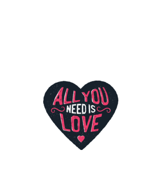 All you need is love minta fehér pólón