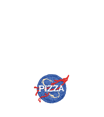 Pizza Nasa style minta világoskék pólón