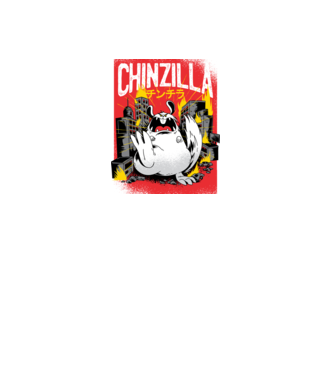 Csincsilla godzilla minta fekete pólón