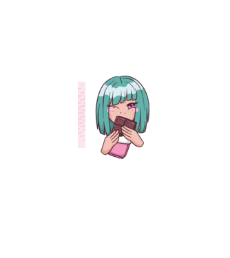 Anime csaj minta fehér pólón