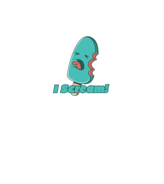 I scream minta szürke pólón