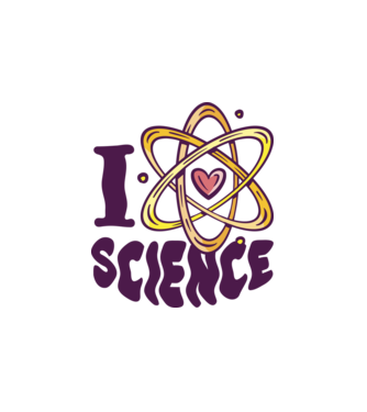 I love science minta fehér pólón