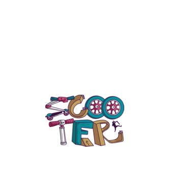 Scooter minta fehér pólón
