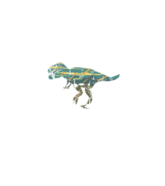 T-rex minta fekete pólón