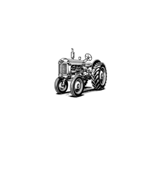 Retro traktor minta fehér pólón