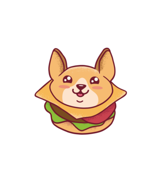 Korgi burger minta fehér pólón