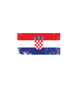 Horvát zászló minta fehér pólón