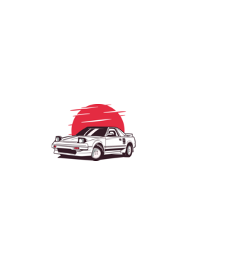 Toyota MR 2 minta világos rózsaszín pólón