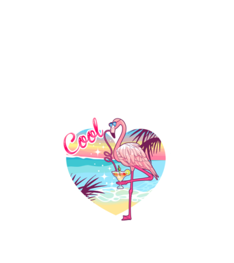 Flamingó minta homokszín pólón