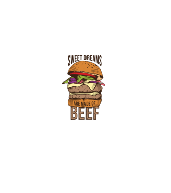 Hamburger minta zöld pólón
