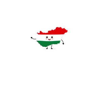 Magyarország minta fehér pólón