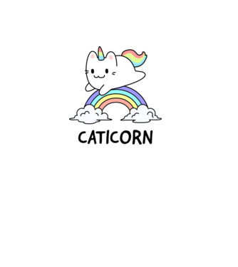Caticorn minta világos rózsaszín pólón