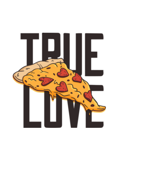 Pizza minta világoskék pólón