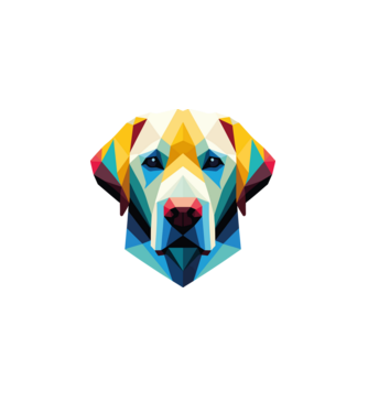 Labrador minta fehér pólón