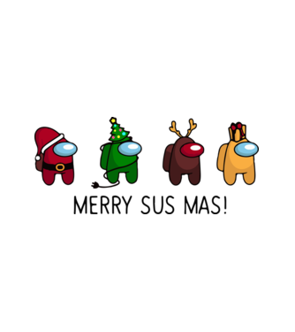 Merry Sus mas! - Among us minta fehér pólón