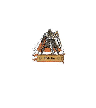 Paladin minta szürke pólón