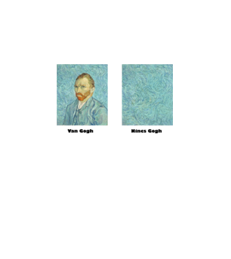 Van Gogh - nincs Gogh minta fehér pólón
