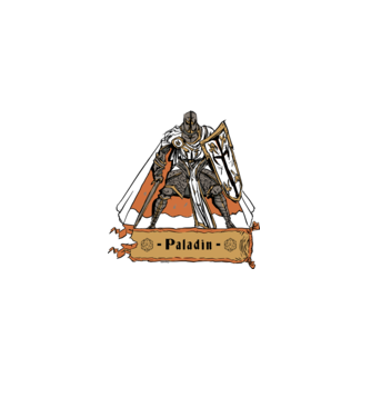 Paladin minta fehér pólón