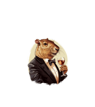 Capybara borral minta fehér pólón