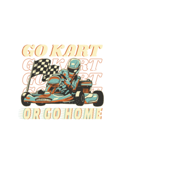 Gokart minta fehér pólón