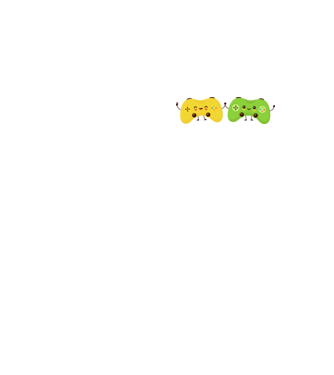 Gamer barátság minta neonsárga pólón