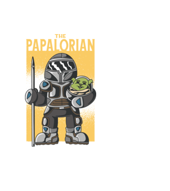 The Papalorian minta fehér pólón