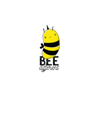 Bee different minta fehér pólón