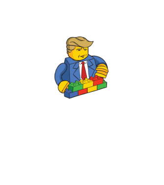 Lego Trump minta fekete pólón