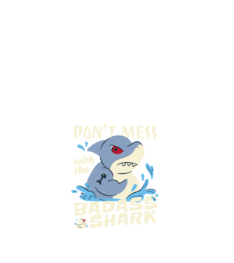 Badass cápa minta fehér pólón