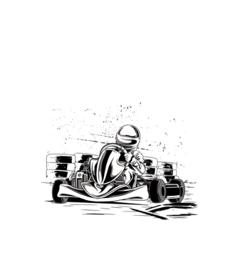 Gokart minta türkiz pólón