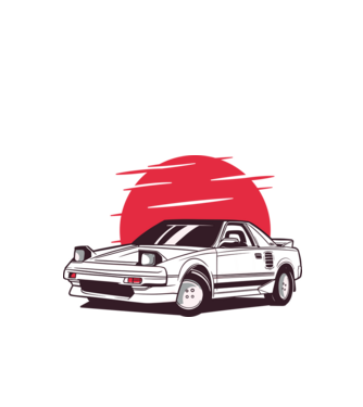 Toyota MR 2 minta fehér pólón