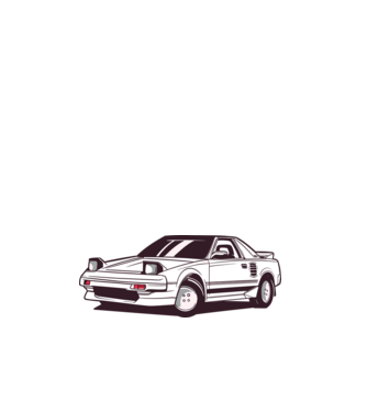 Toyota MR 2 minta fehér pólón