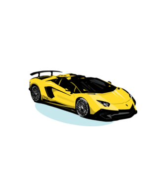Lamborghini minta fehér pólón