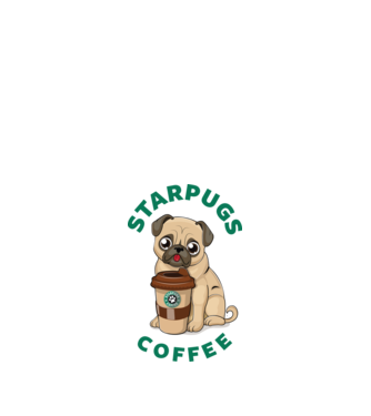 Starpugs coffee minta fehér pólón