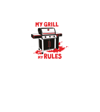 Grill szabályok minta fehér pólón