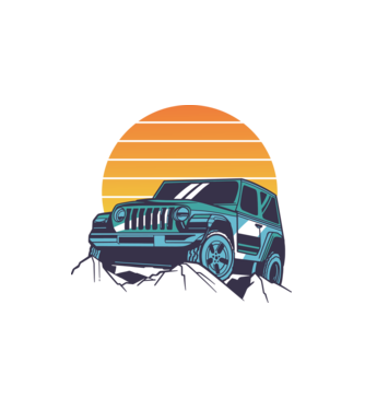 Jeep minta fehér pólón