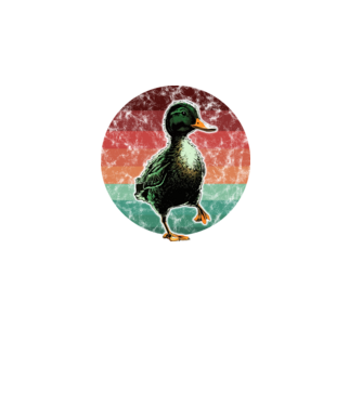 Retro kacsa minta fekete pólón